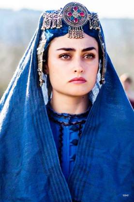 Ertugrul gazi halime sultan beautiful dresses KAYI Dirilis Gazi Drama Serial painting Paper Print