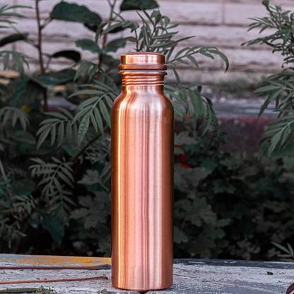 Brass chain PLAIN SHAPE COPPER WATER BOTTLE FOR 1 LITER 100% PURE COPPER BOTTLE. 1000 ml Copper Bottle