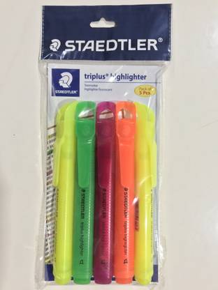STAEDTLER 3654 SBK5 Triplus Triangular Highlighter