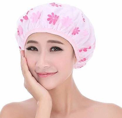 ZUVILIKA Set Of 3 Reusable Waterproof Elastic Eva Free-Size Bathroom Shower Caps