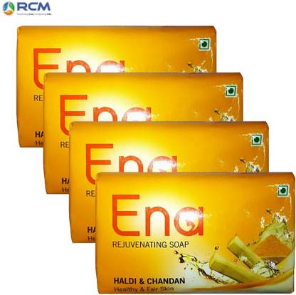 RCM Ena REJUVENATING BATH SOAP - Haldi & Chandan (Healty & Fair Skin) 100g X 4