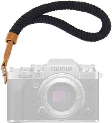 Techzere Camera Hand Adjustable Safety Wrist Strap for mirrorless Cameras & DSLRs, Black Strap
