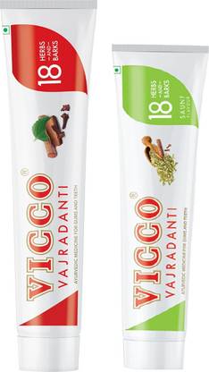 VICCO VAJRADANTI PAST 100G & VAJRADANTI PAST IN SAUNF FLAVOUR 80G Toothpaste