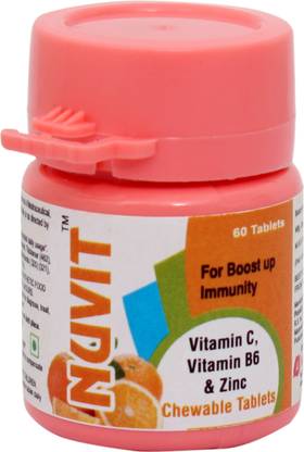 Nuvit Chewvit Vitamin C, B6 & Zinc - Chewable Vitamin Tablets