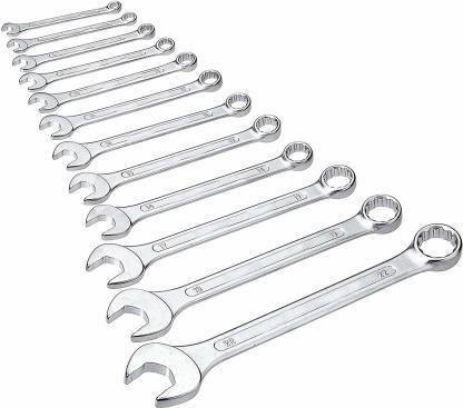 Cromtail Double Sided Combination Wrench Set Chrome Vanadium Steel Combination Spanner Set with Maxi-Drive system Double Sided Combination Wrench