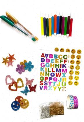 KHUSHA CREATIONS Scrapbook Designing Material Kit/ Art and Craft Material for decoration/DIY material kit
