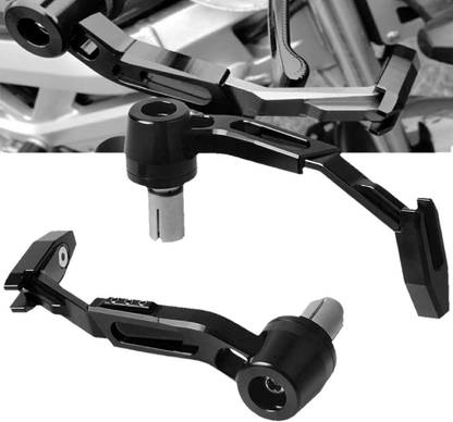 BIKER SHOPPEE MOTORCYCLE ADJUSTABLE BRAKE CLUTCH LEVERS PROTECTOR BRUSH MOTORCYCLE PROGUARD SYSTEM GUARD CNC LEVER PROTECTOR GUARD BLACK Handlebar Hand Guard