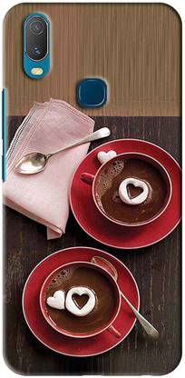 NDCOM Back Cover for VIVO Y11 Chocolate Coffee Printed