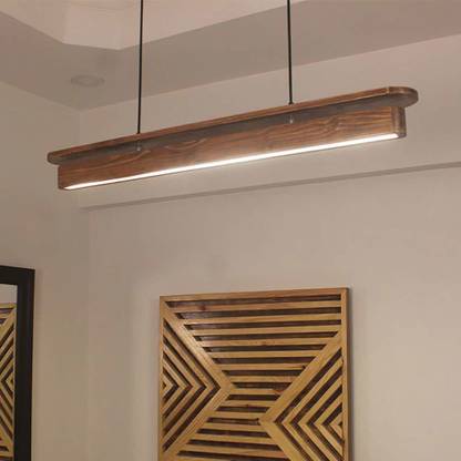 Symplify Interio Art-Deco 48 Wooden LED Single Hanging Lamp Pendant Lamp Ceiling Lamp
