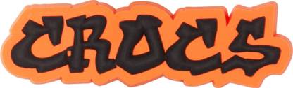 Crocs Graffiti Black & Orange Jibbitz Plastic Shoe Charm