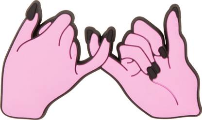 Crocs BFF Pinky Promise Pink Jibbitz Plastic Shoe Charm