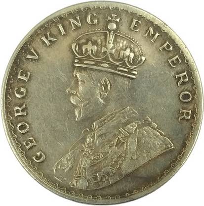 NAVAM GEORGE V KING EMPEROR ONE RUPEE INDIA 1918 (BRITISH INDIA) EXTREMELY RARE COIN Medieval Coin Collection