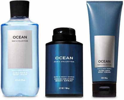 Bath and Body Works OCEAN BODY WASH, DEODORANT ,BODY CREAM PACK OF 3