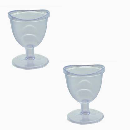 CurePlus Pack of 2 Plastic Transparent Non Toxic Plastic Eye Wash Cup (Pack of 2)