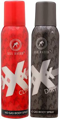 XXX Rated CLIMAX& DIRTY No Gas Deo Body Spray Combo Pack of 2 Deo, 240ML Deodorant Spray  -  For Men & Women
