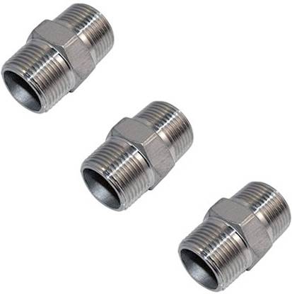 tantia C.P Brass Hex Nipple 1/2 INCH, Pack of 3 Faucet Nozzle