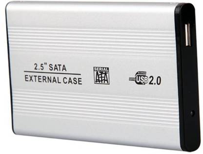 Teflon Silver External portable Sata Casing Hard Disk case Usb 2.0 2.5 inch Shock Resistant Hard Disk Enclosure