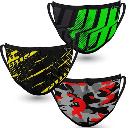 GoFree GoFree Funky Pop Face Mask – Washable Reusable Cloth Face Masks For Both Men & Women (Pack of 3) Funky Pop Face Mask [Pack of 3] – Washable Reusable Cloth Face Masks For Both Men & Women [Two Layer Protection] Comfortable Ear Loop - Made in India (Size: Adults & Youth Unisex) Reusable, Washable Cloth Mask