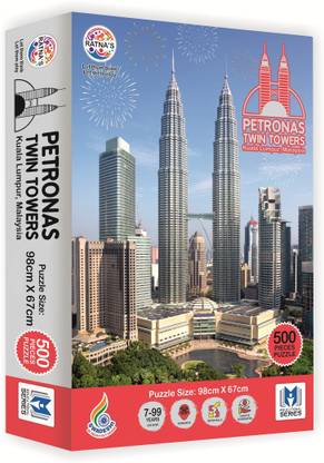 Ratnas Premium Quality Petronas Twin Towers Malaysia 500 Pieces Jumbo Floor Jigsaw Puzzle (Size: 98 cm * 67 cm)