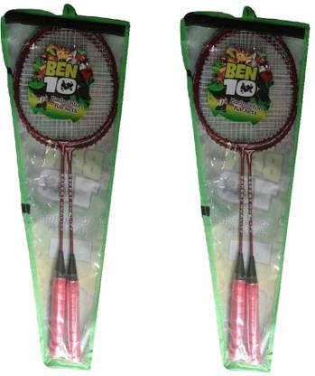 Kumar Sports Ben 10 Badminton Racket (pack of 2) Green Strung Badminton Racquet
