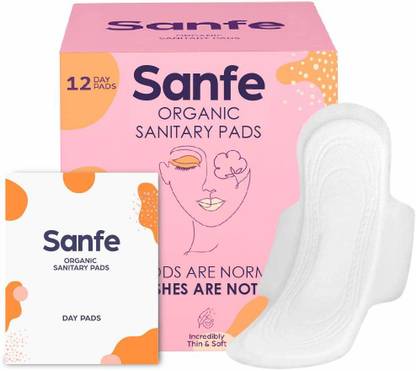 Sanfe Bamboo Sanitary Day Pads, Ultra-Thin Natural Sanitary Pad