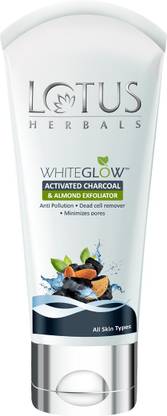LOTUS Herbals WhiteGlow Activated Charcoal & Almond Exfoliator Scrub