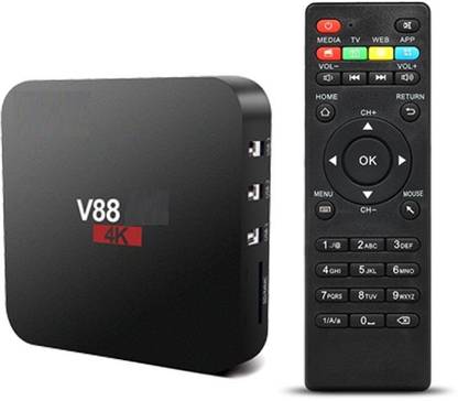 TSV V88R 4K Ultra HD Smart Streaming Media Player Android TV Box Media Streaming Device
