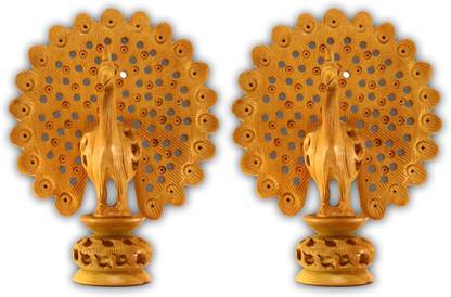 Klowage Wooden Peocock Decorative Showpiece  -  11 cm
