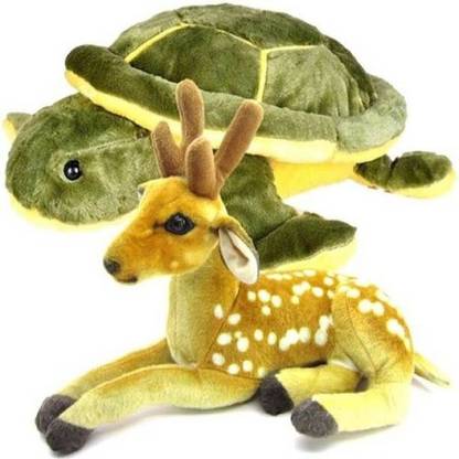 limitless dezire travel Deer & Tortoise Soft Toys 27 cm  - 27 cm
