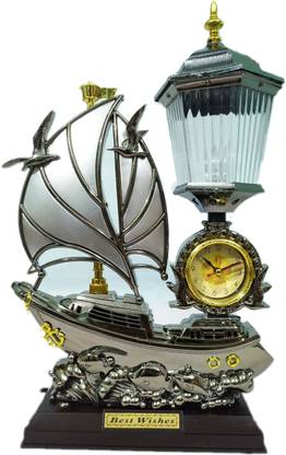 Artclock Pirates ship table lamp and clock Night Lamp