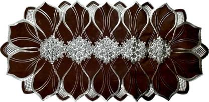 SHRI MAHAVIR IMPEX Brown 80 cm Table Runner