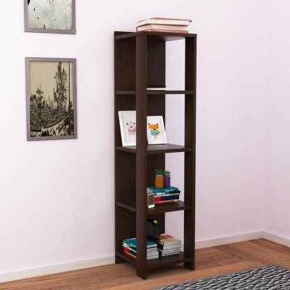 Hoffice Engineered Wood Open Book Shelf, Oak Express Double Axis Bookcase