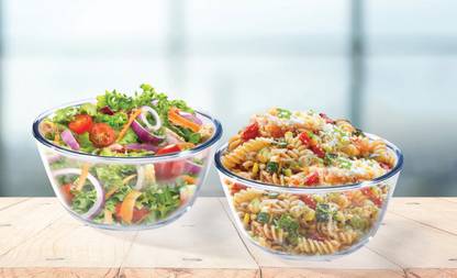 Renberg Borosilicate Glass Mixing Bowl Borosilicate Glass Mixing Bowl Set-500 ml + 1000ml (RBIN-15012)