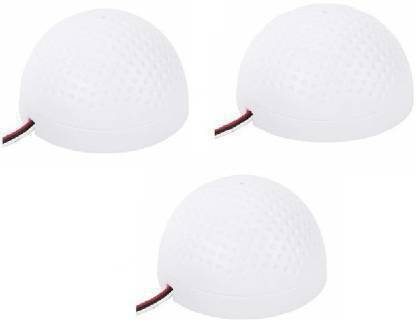 NE-TEK High Sensitivity Clear Audio Voice Surveillance Microphone MIC for CCTV Systems in Golf Ball Round Shape Microphone (Pack Of 3) Camera Microphone