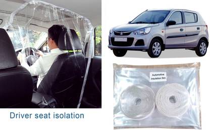 Auto Kite D2W99 - Car Partition Curtain Film for Drivers, Personal Safety Car Isolation & Protective Transparent Film - PVC Film Protector Divider Film Car Curtain