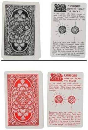 R.s.Magic Tricks (Marked) Playing Cards Grand Master (Pack of 2 Deck) 1+ Red, 1+ Black... Card Magic