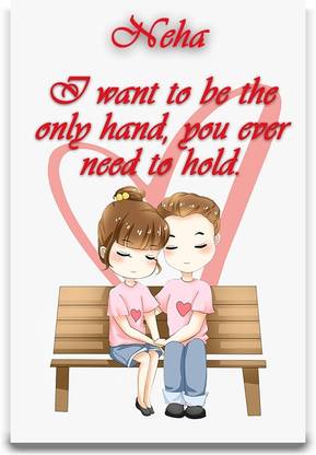 Midas Craft I Love you Neha ….11 Gift Romantic Quote Greeting Card