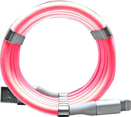 Crysendo Magnetic Charging Cable 0.9 m Supercalla Self Winding Magnetic 3ft Data Cable/USB Charging Cable with 2.4A Fast Charging Technology (Glow in The Dark)