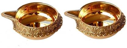 Flipkart SmartBuy Kuber Brass (Pack of 2) Table Diya Set