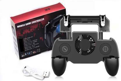 blue seed BBD Game Pad Fan with 2000mAh Inbuilt Power Bank Gamepad trigger Controller || Metal L 1 R 1 Shooter Trigger || Rechargeable Mobile Phone Gamepad || Fire Button || Cooling Fan for all Smartphone USB  Gaming Accessory Kit