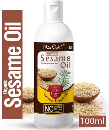 Mia Khalifa 100 % Pure and Natural Organic Sesame Oil for Skin and Hair 100 mL Hair Oil
