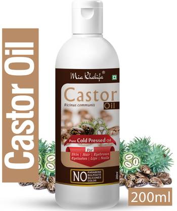 Mia Khalifa 100% Pure Castor Hair Oil, Cold Pressed, To Support Hair Growth 200 mL Hair Oil