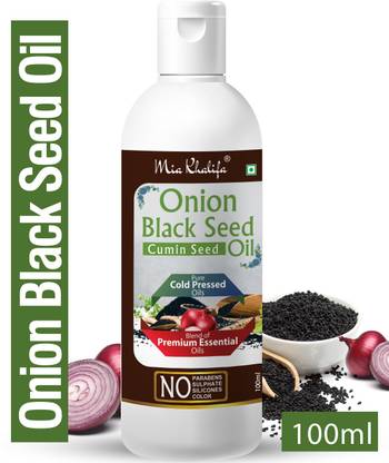 मिआ खलीफा अनियन ब्लैक सीड हेयर ऑइल बालों के झड़ने को रोकता है और बालों के विकास को बढ़ावा देता है तेल 100 mL केश तेल
