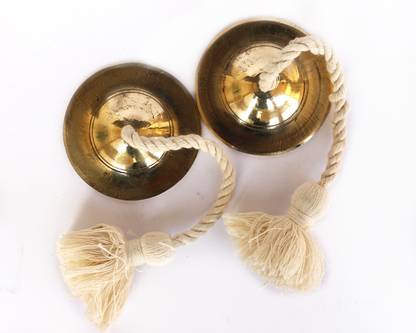 DeKulturework Handmade Brass Manjeera Kartal Instrument