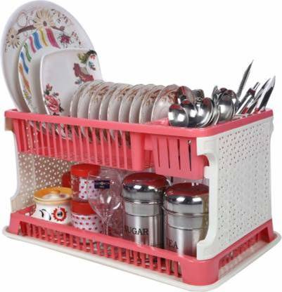 Randal Utensil Kitchen Rack Plastic Multipurpose Use kitchen rack - ( Red )