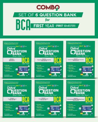 Chitra Question Bank For BCA First Year - First Semester - Combo