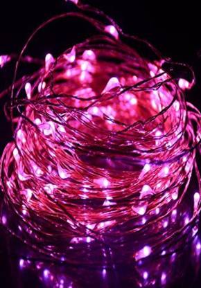 Tu Casa 50 LEDs 5 m Purple Steady String Rice Lights