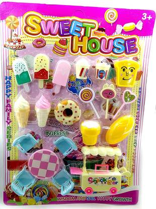 BVM GROUP Ice Cream ,Fast Food Party, Play Fast Food Set 20 Piece Pretend Play Food Toy | Best Gifts Food Play set for Boys Girls Kids