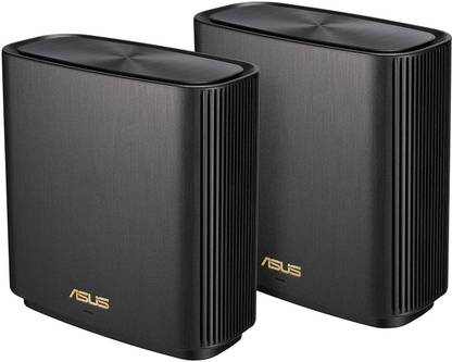 ASUS ZenWiFi AX (XT8) 2 Pack Mesh Router 2.4 GHz, 5 GHz 6600 Mbps Wifi Speed Tri Band Internal Antenna MiFi (Sim Based)