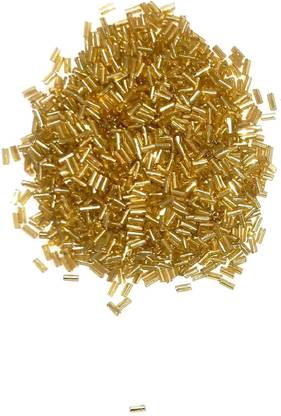 KHUSHA CREATIONS Gold Nalki Beads for Embroider and Craft Jewelery making Purpose(100 grams)
